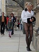 Sandra in pantyhose outdoor